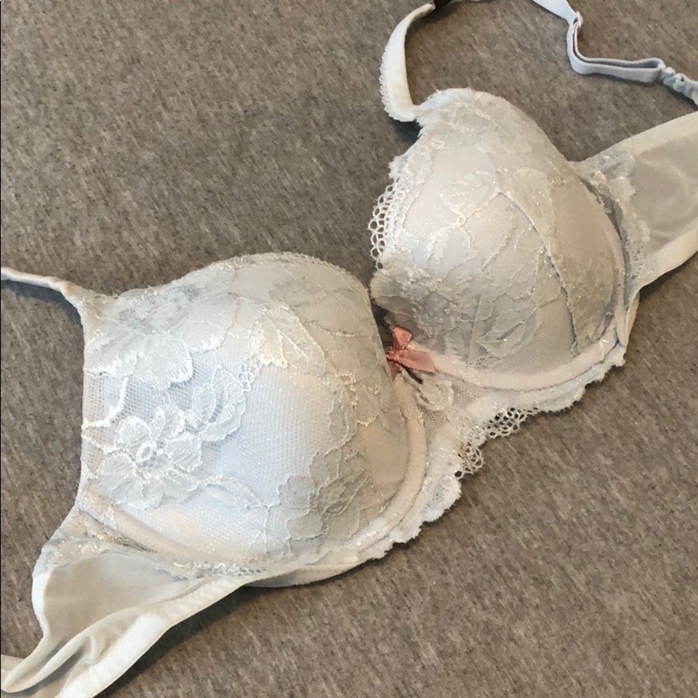 VS blue lace bra!